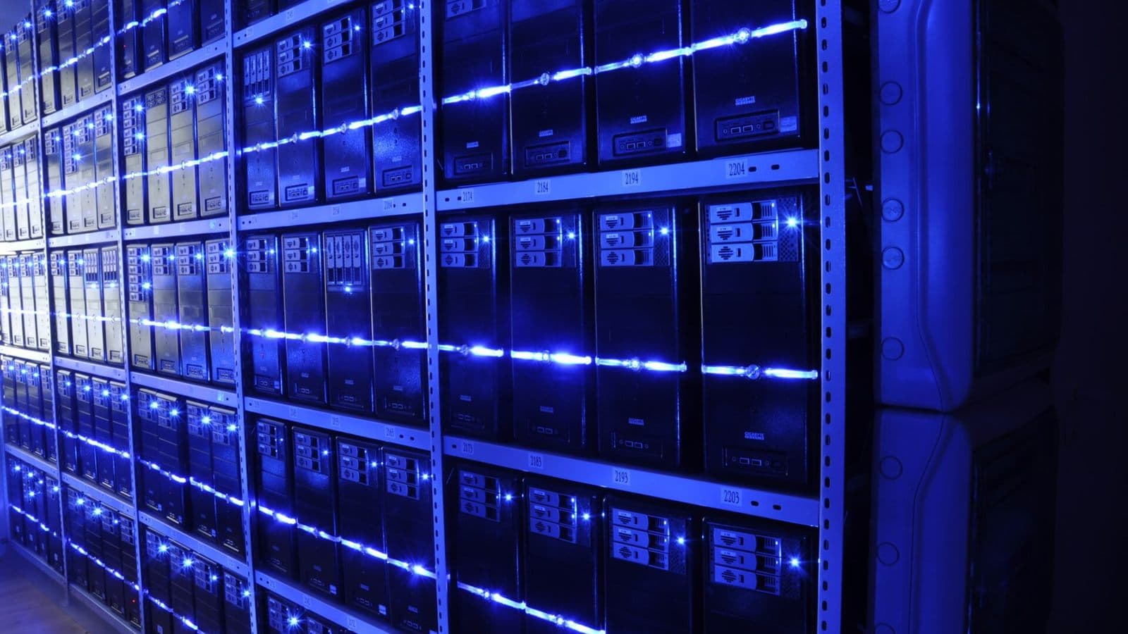 Centro de datos con servidores